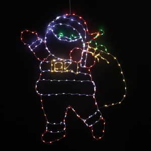 Christmas Light Flat Iron Silhouette