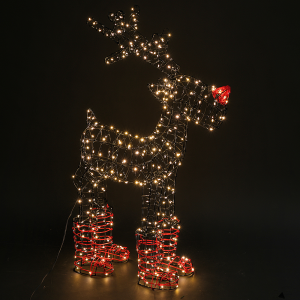 Christmas Light 3D Iron Silhouette