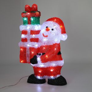 Acrylic Christmas Light Santa Decoration