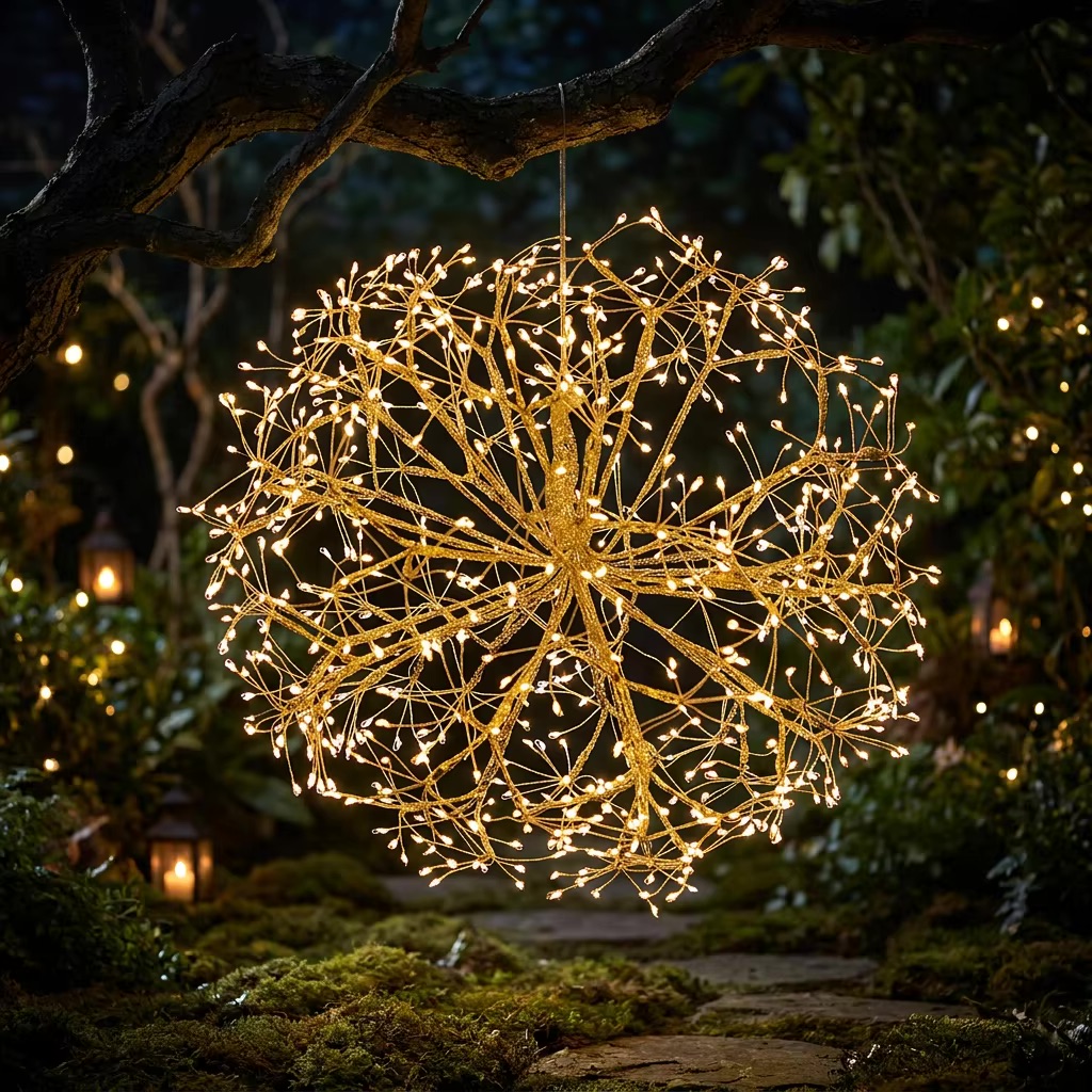 Christmas Hanging Firework Branch Light 2
