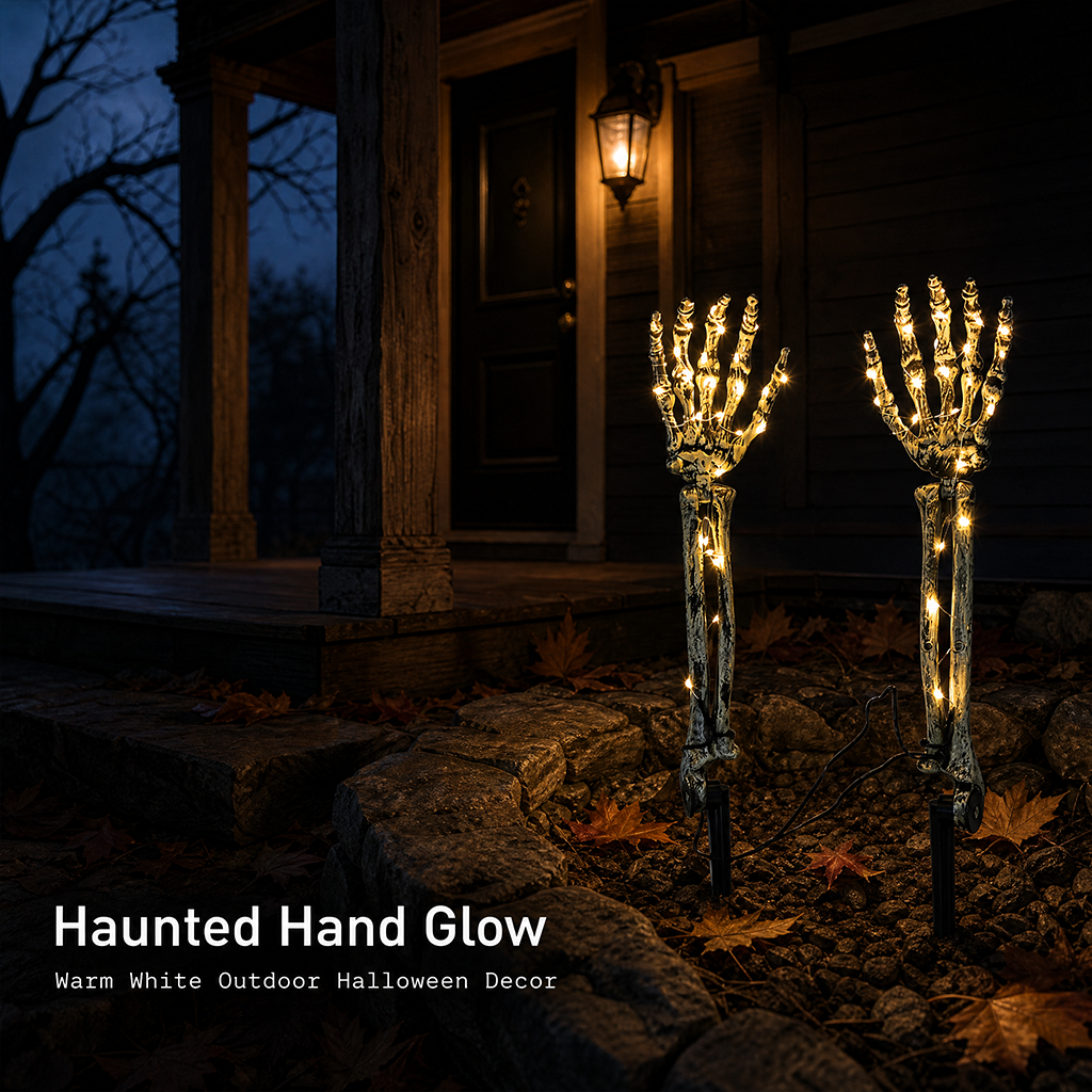 Halloween Garden Decor Hand bone Yard Stake Lights - Image 2
