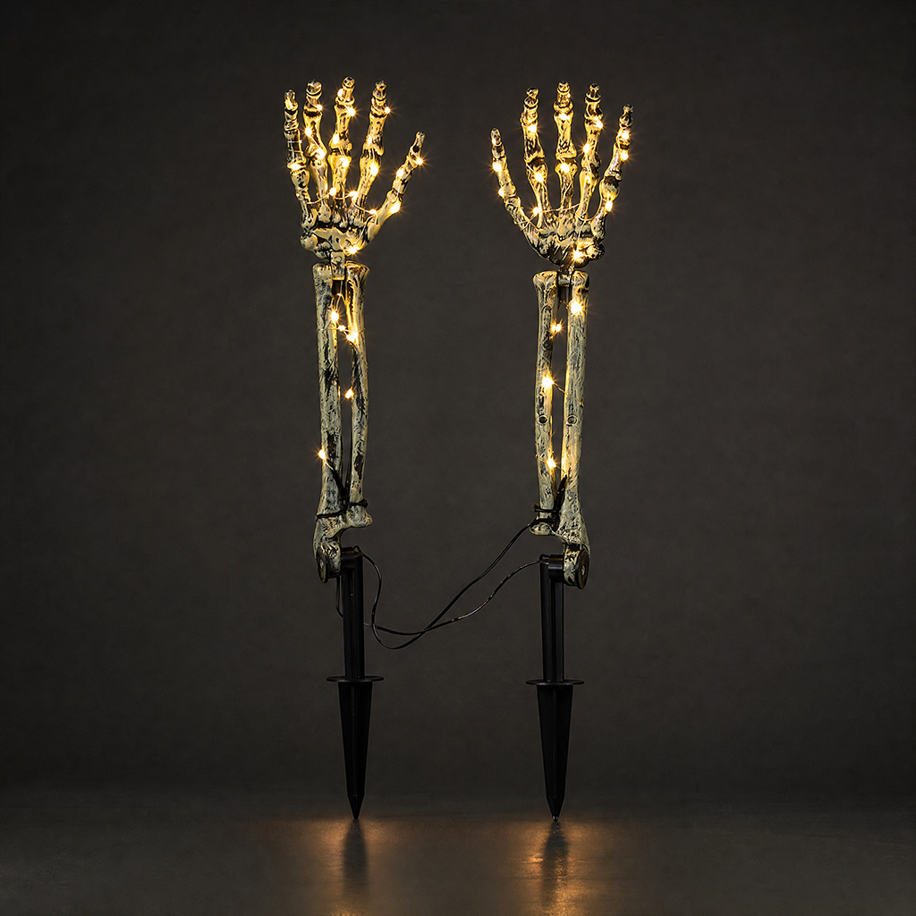 bone hands yard stake light 3