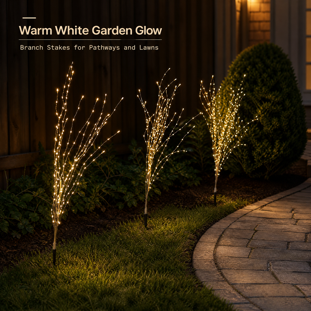 Solar Garden Branch Stake Lights 3