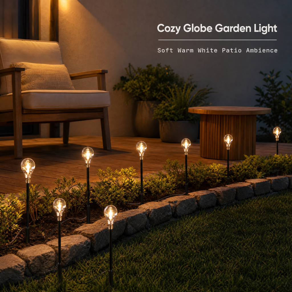 globe bulb garden stake lights 5