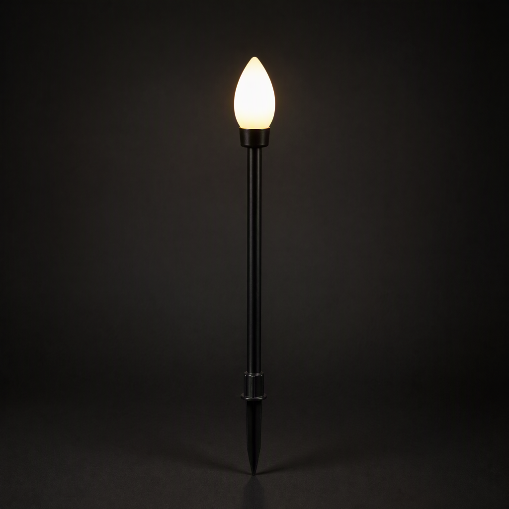 milky white globe garden stake lights 1