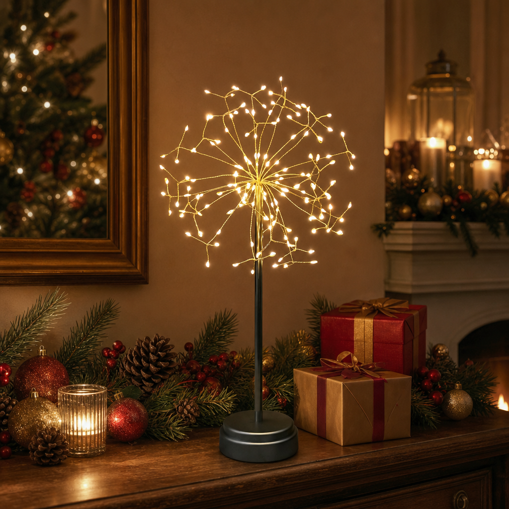 Christmas tabletop firework branch light 4