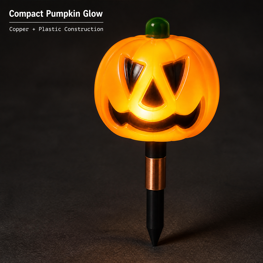 Halloween Garden Decor Small Pumpkin Yard Stake Lights - Image 2